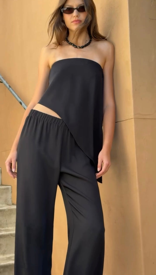 Strapless Satin Set