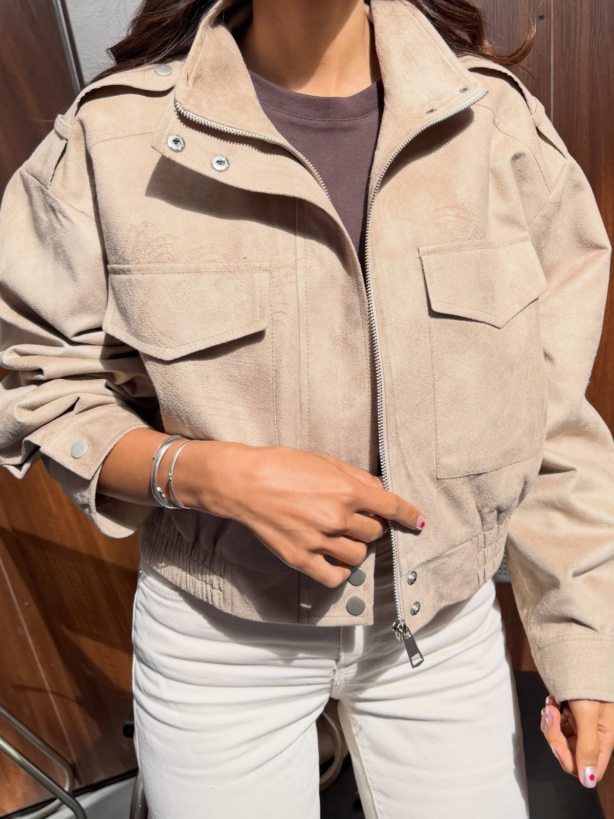 Suede Pocket Jacket