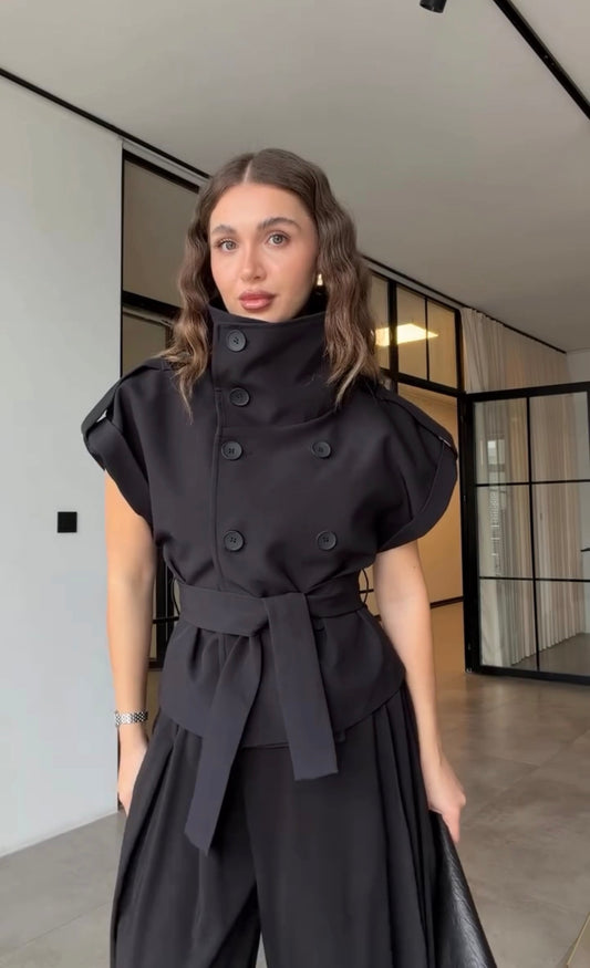 Sleeveless Trench Vest