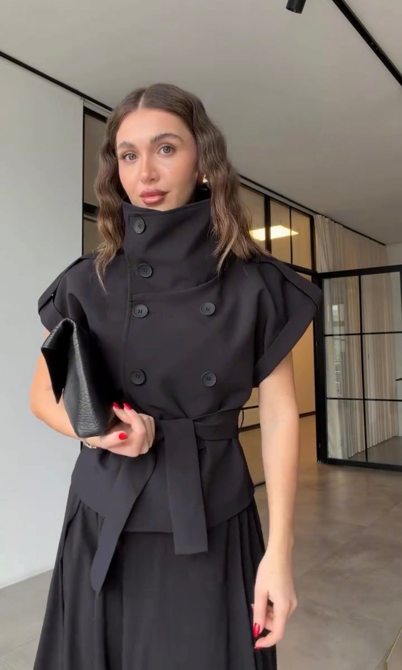 Sleeveless Trench Vest